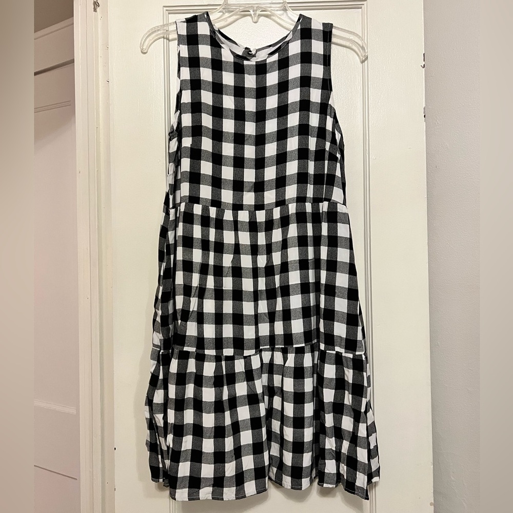 Tiered Gingham Dress